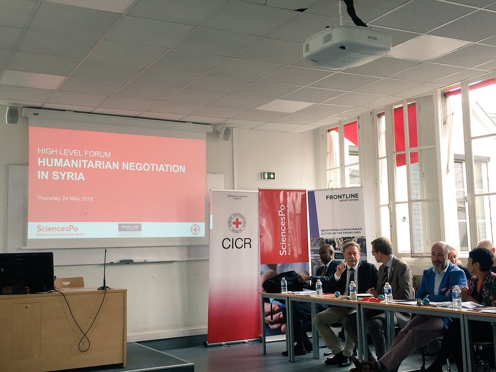 anahikian's tweet photo. the @athasweden team is at @sciencespo with @ICRC @frontline_nego and senior practitioners and experts to reflect on 7 years of #humanitarian #negotiation in #syria https://t.co/ajOWz2lcuu