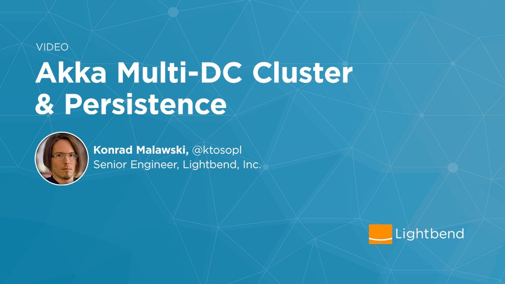 akka_io_'s tweet photo. [10 Min Video] 

#Akka Goes Global: Introducing Clustering And Persistence For Multi-Data Center Deployments, by @ktosopl | #GoReactive #MultiDC  

https://t.co/EsIyUx0Xpf https://t.co/65afyRmP0J