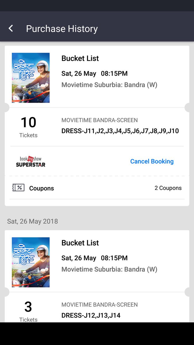 nitesh__shahani's tweet photo. 13 Tickets of @BucketListFilm booked for Saturday with office colleagues!!! 😎😎Kal ki bookings seedhe theatre pe 😉😁 @tejasdeoskar @MadhuriEmpress @DARPictures @bluemustangcs @DharmaMovies @bookmyshow Only for @MadhuriDixit 😊😊 https://t.co/uav9Nl0g57