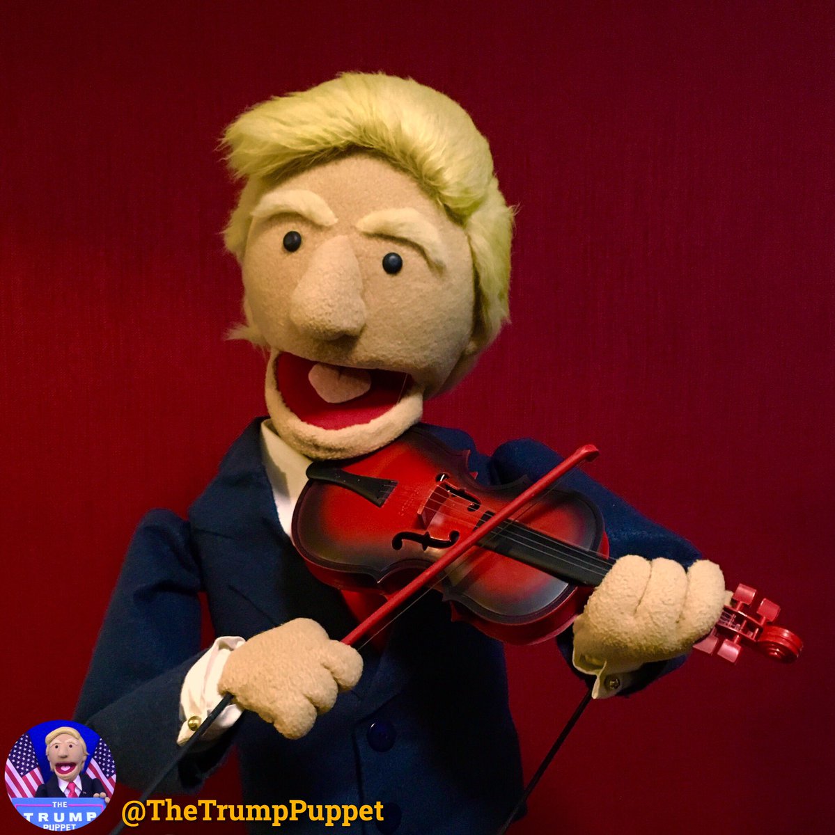 TheTrumpPuppet's tweet photo. “Sadly, I was forced to cancel the Summit Meeting in Singapore with Kim Jung Un.” @TheTrumpPuppet @realDonaldTrump #NorthKoreaSummit #TinyViolin https://t.co/hbrLBgRnWa