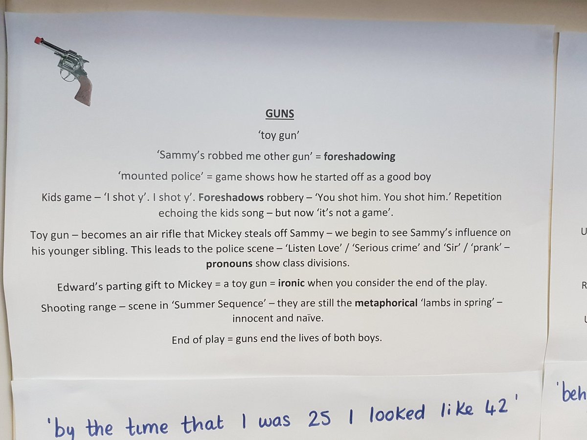 BhbsEnglish's tweet photo. Theme of guns, violence https://t.co/bryFCuPxcL