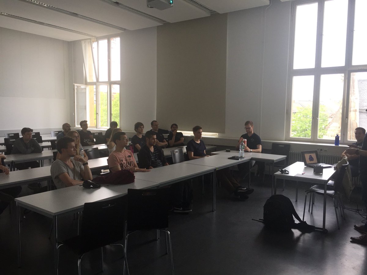 TUDSaT's tweet photo. We are currently holding our first open day of 2018! More than 20 visitors are currently listening to Jeremy Karpowski and @Jakob_Karg presenting our #Rocketteam and #TeamCubesat. /A https://t.co/btnFJecJL9