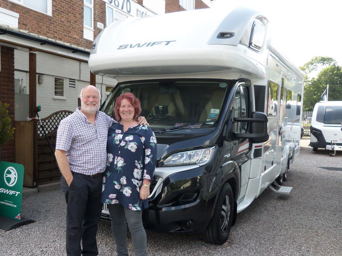 Another happy couple, about to embark on further motorhome adventures #happycouple #motorhome #swift #kontiki #bessacarr #rio #escape #select