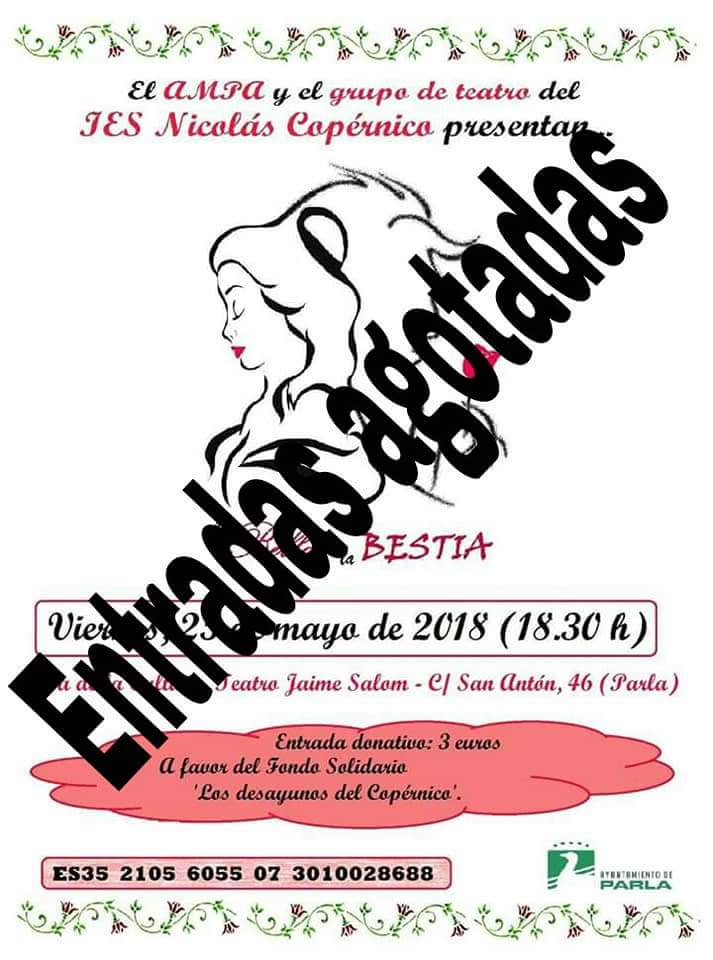 AmpaNicolas's tweet photo. Ir a la última función que tantos éxitos ha dado, La Bella y La Bestia, con el cartel de entradas agotadas es toda una satisfacción. Gracias @teatronicoper  por vuestro trabajo y esfuerzo https://t.co/WYwypUYZ7e