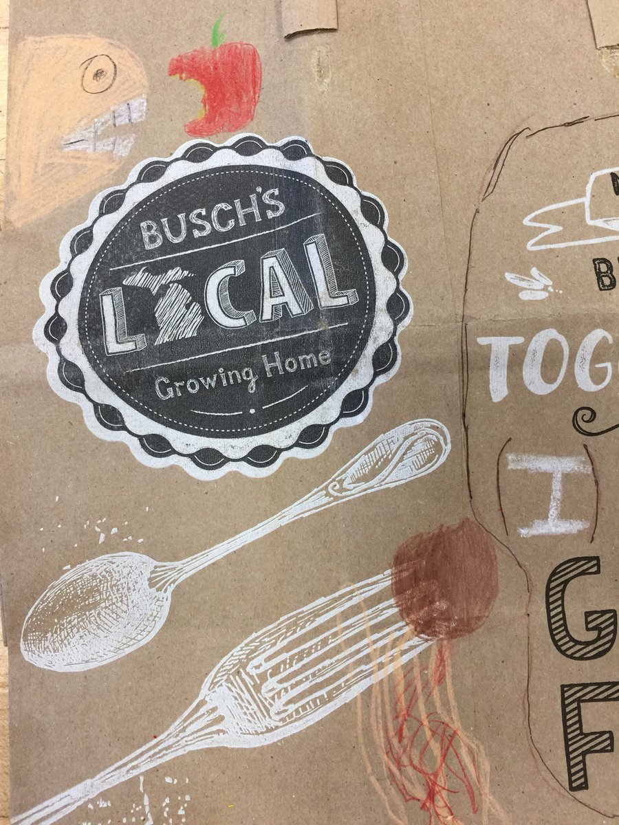 HeritageCreates's tweet photo. Students in @KatieHuang2 class turn brown bags into art as they reflect upon the year in anticipation of taking home their creativity. #heritagelearn @BuschsMarket https://t.co/tS7yvwloiO