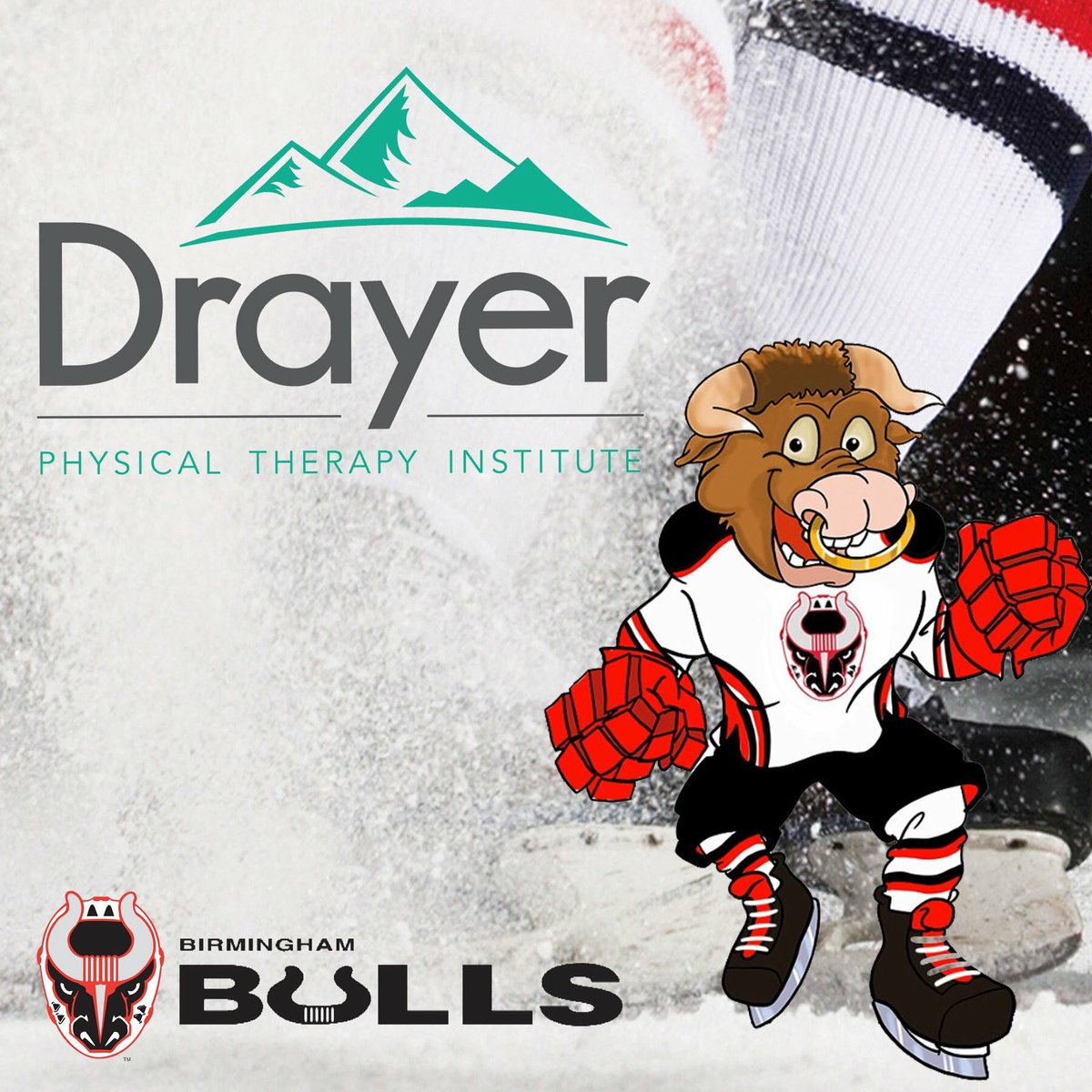 TheBhamBulls's tweet photo. The Birmingham Bulls would like to welcome back, as a Premier Sponsor, Drayer Physical Therapy Institute. 
Thank you for your partnership! https://t.co/5tulufBqcx