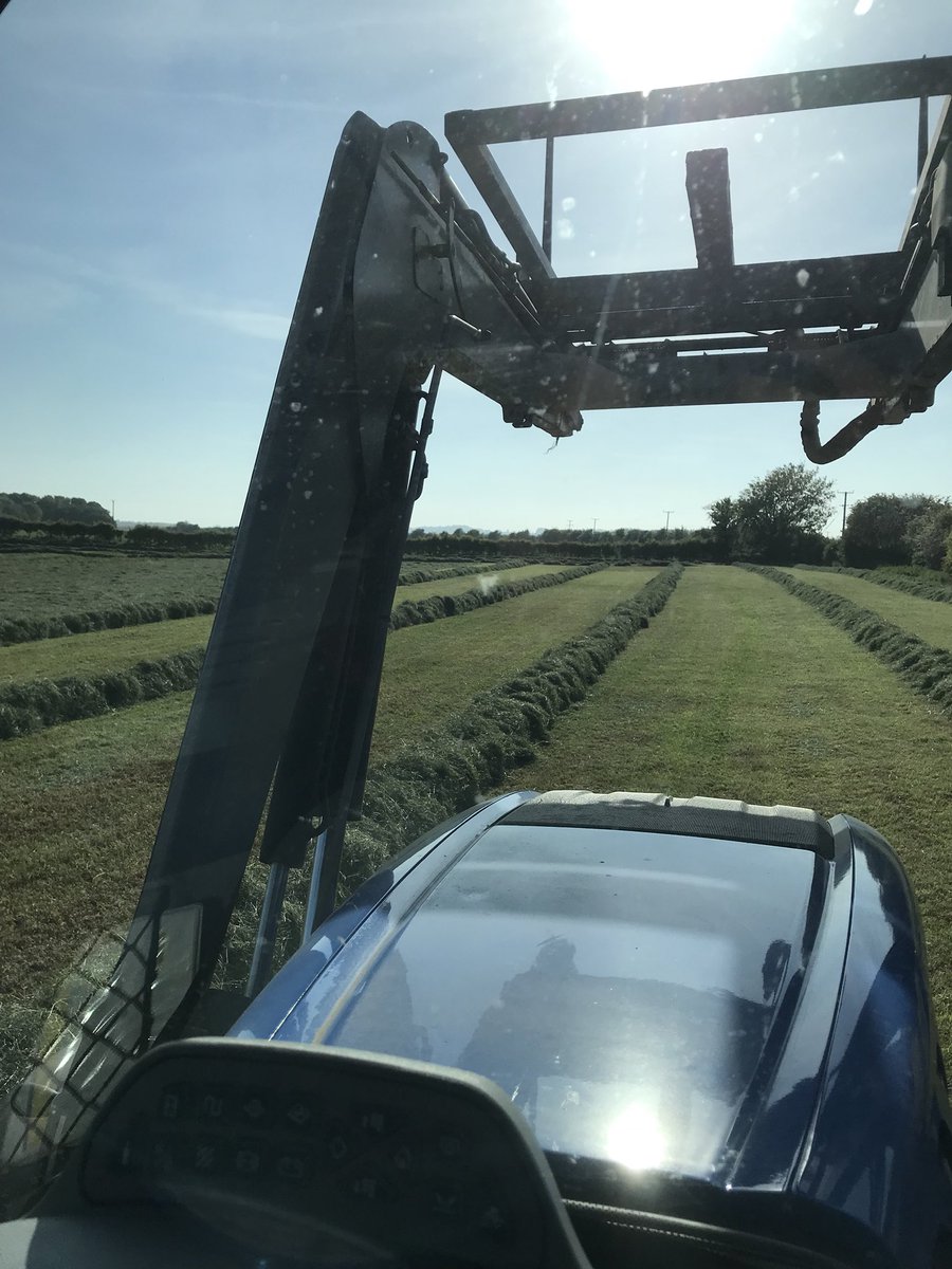 DFoster724's tweet photo. First 8 acres of #haylage being baled tonight before the rain #grass18 https://t.co/ftclbH57MB
