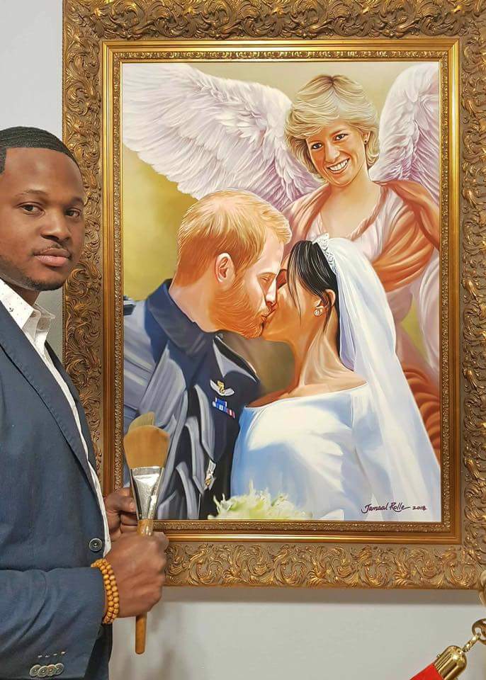 Le portrait est reussi y'a du talent dans l'air 
Ce peintre doit etre connu 
Rt au max svp