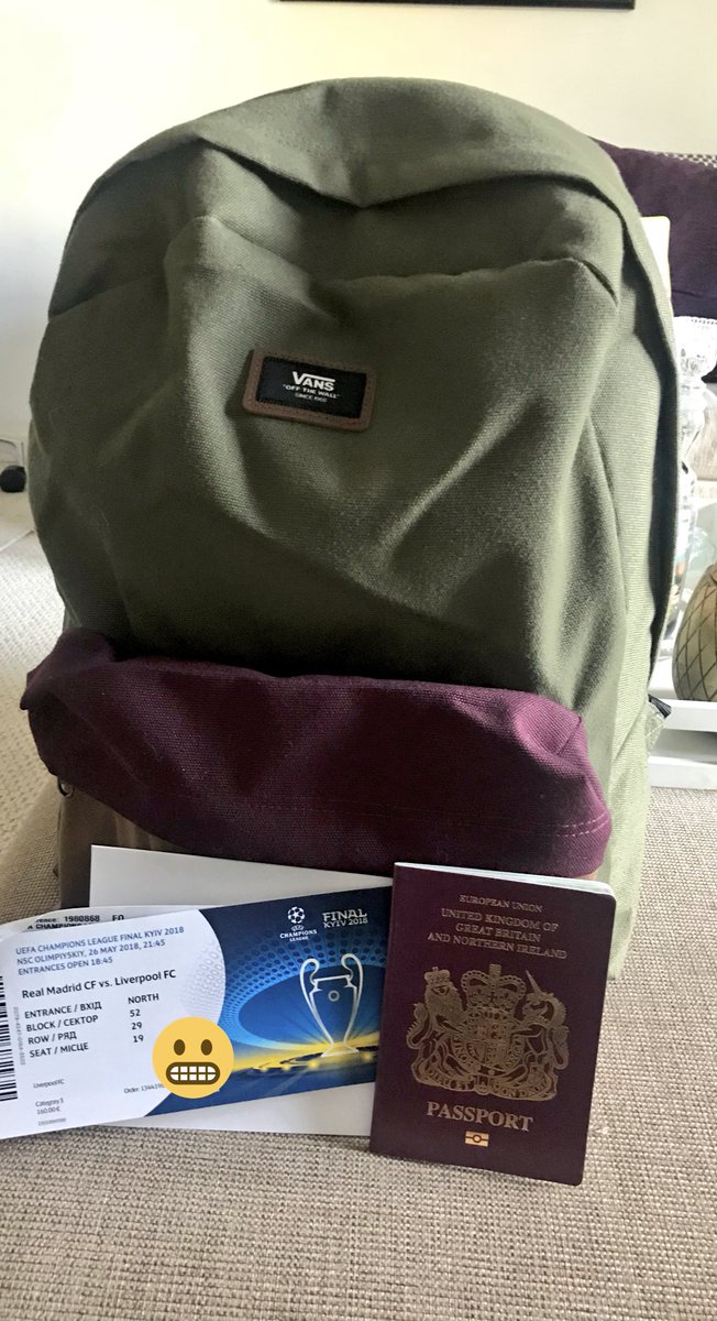 AW_HarryC's tweet photo. All set for Kiev travels #lfc #kiev #championsleaguefinal https://t.co/VpNrmsnB5b