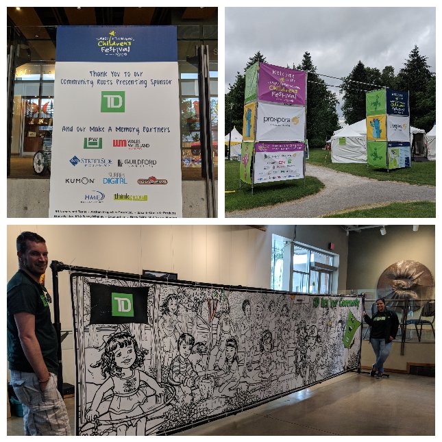 SabbyTong's tweet photo. Great way to start the day 😊 Volunteering at the Surrey International Children's Festival. The Monster Mural is up and we are ready for the kids! @billycfl @MauroManzi_TD @GurjivChahil_TD @lisapaley2 @TD_Canada #TheReadyCommitment https://t.co/pu1iVAk10n