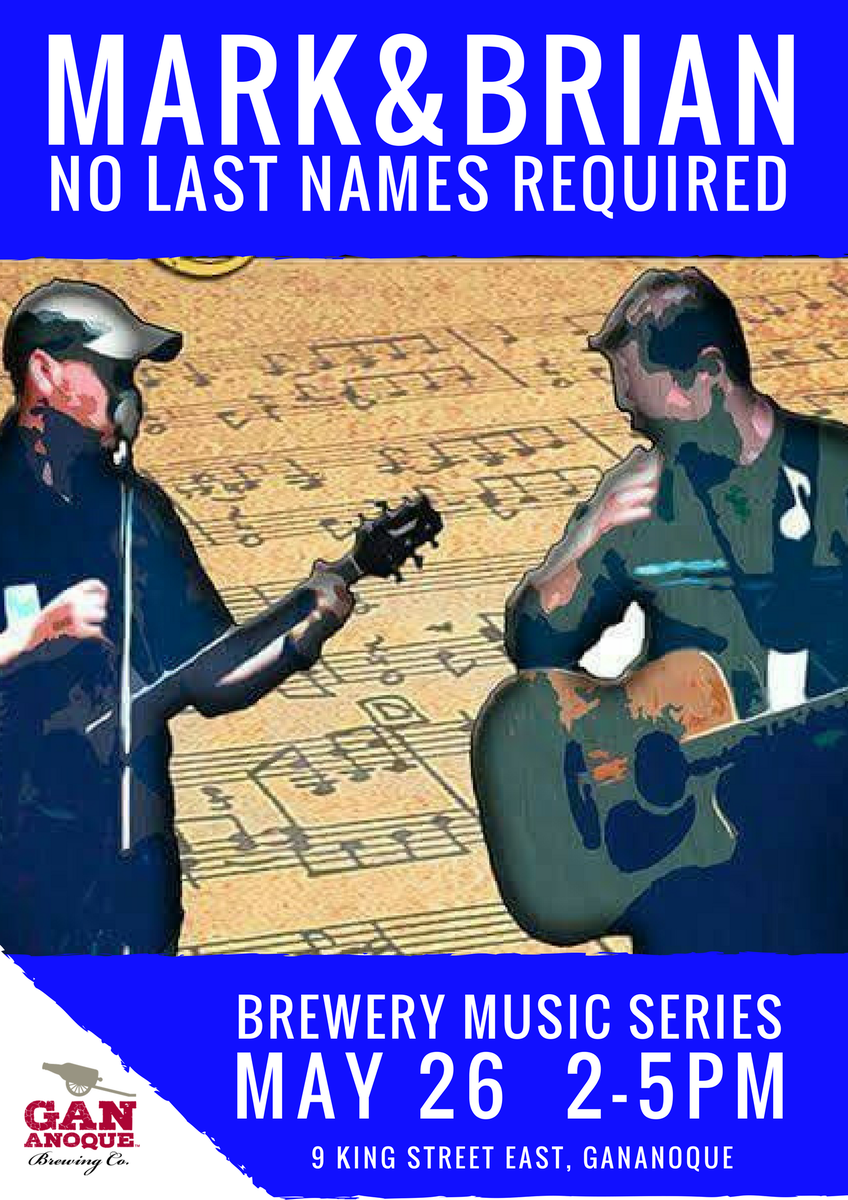 Gonna rock the brewery patio this Saturday. 2-5 pm. Mark and Brian. No last Names required.