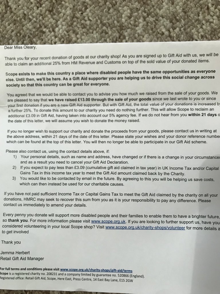 Nice to receive this in the post today ... thanks for the update <a href="/scope/">Scope</a>  #scope #everypennycounts