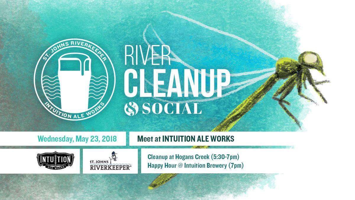 Here's another look at the Hogans Creek cleanup and social. 13 bags of trash collected by volunteers, @SJRiverkeeper and @IntuitionAle. #KeepJaxBeautiful #ilovejax #thisisjax