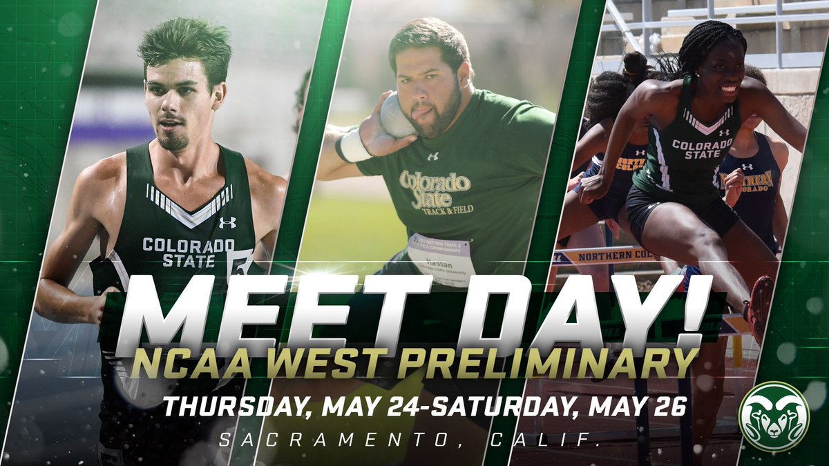 It's #NCAATF West Preliminary week, and 2⃣6⃣ Rams will battle it out for a ticket to the championships in Eugene.

Follow along:
🖥️ <a href="/FloTrack/">FloTrack</a>: bit.ly/2G3YN3J 
📈 Live Results: ncaa.com/sites/default/…
🗓️ Full Schedule: ncaa.org/sites/default/…

#ProudToBe | #CSURams
