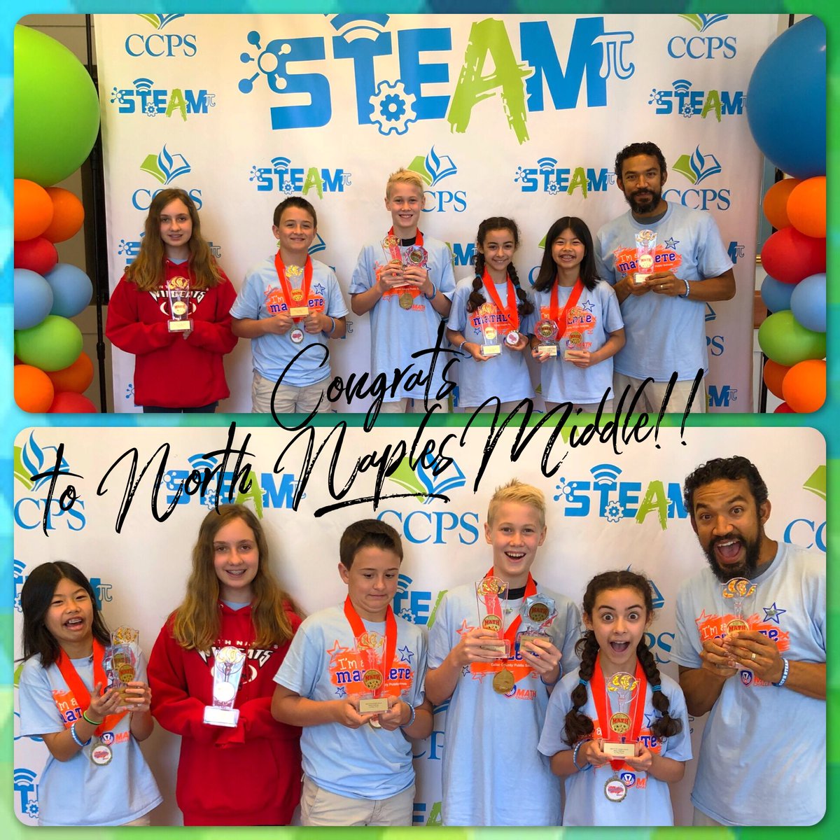 ngc5364's tweet photo. Congratulations to @NNMSWildcats on your Team win at today’s Middle School Math Challenge!!! @collierschools #CCPSMathlete #CCPSProud https://t.co/CaZO3fNDBl