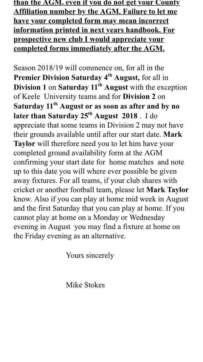 Yet again special dispensation for certain teams