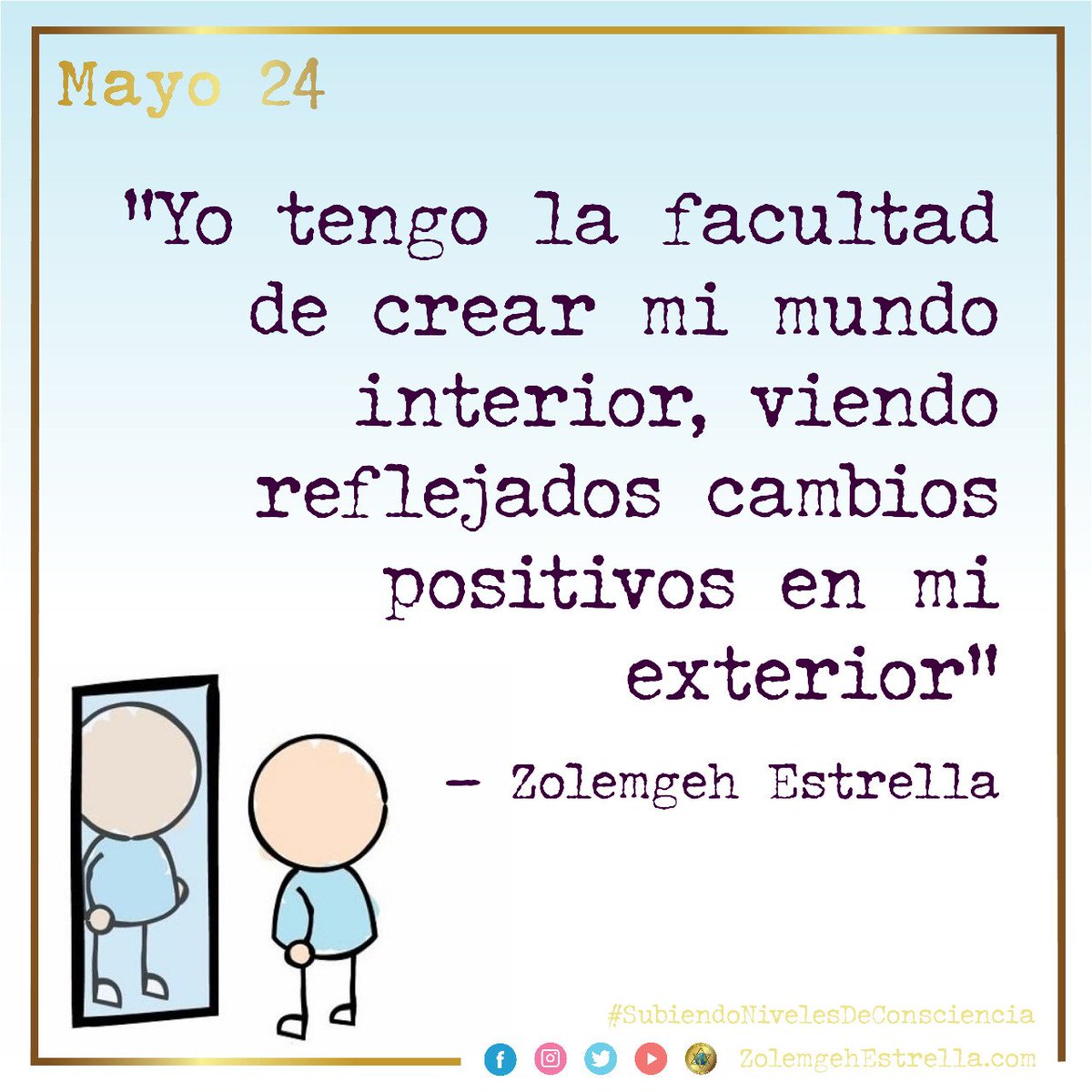 zolemgestrella's tweet image. Activa tu poder creador y haz que las cosas buenas ocurran.
#SubiendoNivelesDeConsciencia #ZolemgehEstrella #PoderCreador #PoderInterior #PoderTransformador #Espiritualidad #Cuerpo #Mente #Alma #Espiritu #Reiki #ReikiKrystal #TEC #PensamientoDiario #24May