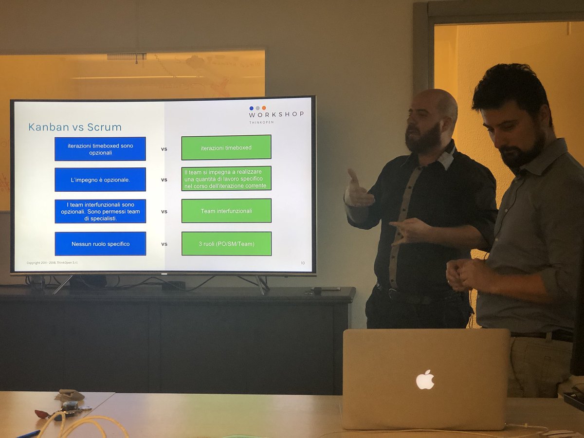 ThinkOpenSpA's tweet photo. #Kanban VS. #Scrum e gli strumenti di Kanban: cartellini e Kanban board #TADs TOP #Agile Days “Ognuno costruisce la propria Kanban board che corrisponde al proprio flusso” @corvo979 https://t.co/Fi0VAbTL1Q