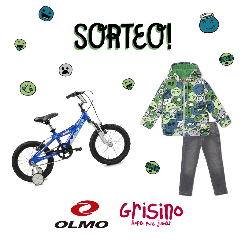 Se viene el finde largo y hay #SORTEO! Participá por una bici <a href="/OlmoBikes/">Olmo Bikes</a> y una orden de compra por $3000 de <a href="/GrisinoAr/">Grisino</a>, ingresando a olmobikes.com/grisino ¡Dale RT y arrobá a tres amigxs para sumar chances! 

Vamos a anunciar al ganador el jueves 31.