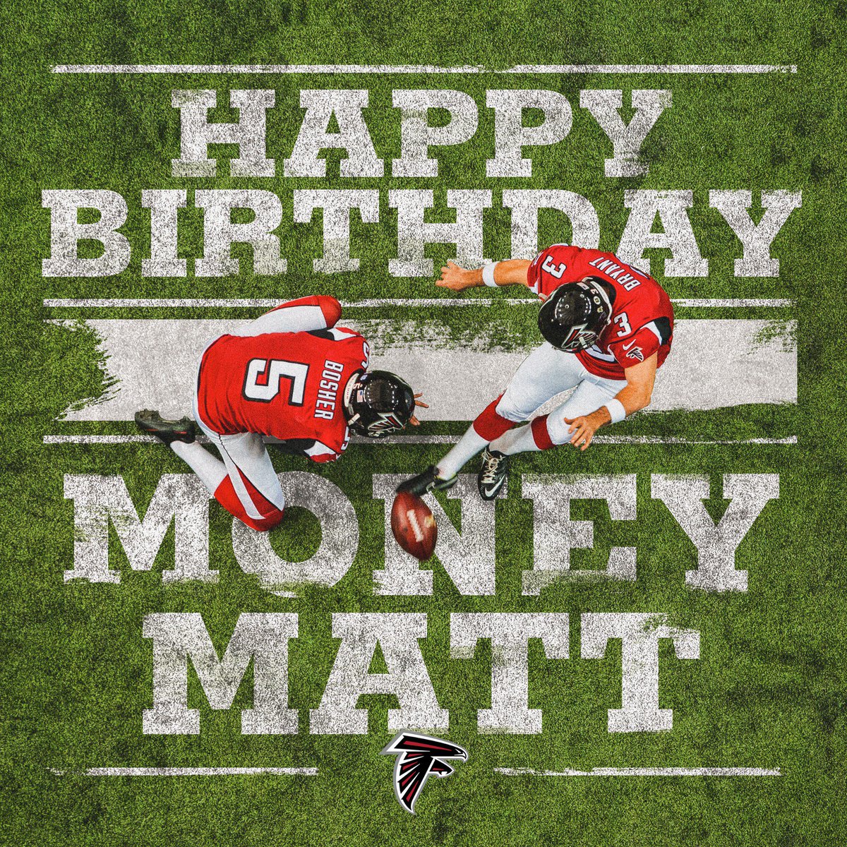 AtlantaFalcons's tweet photo. Happy birthday to the man who never ages, @Matt_Bryant3!

RT to show #MoneyMatt💰 some birthday love. https://t.co/eKFmpnkA01