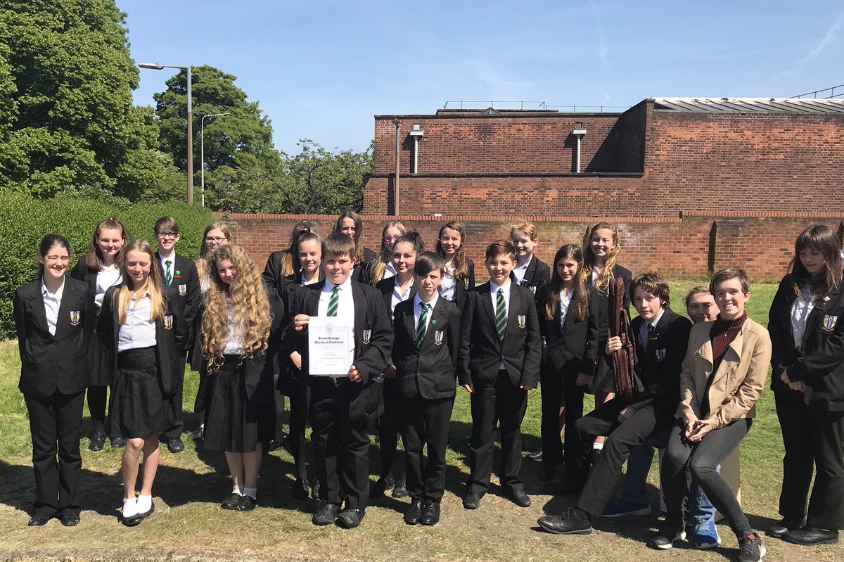 A superb result for our choir today in the Scunthorpe Music Festival Rock Choir class taking First place!!!!! Awesome! Our new music teacher Mrs Watson is amazing! Well done all.  🎼🏆👍