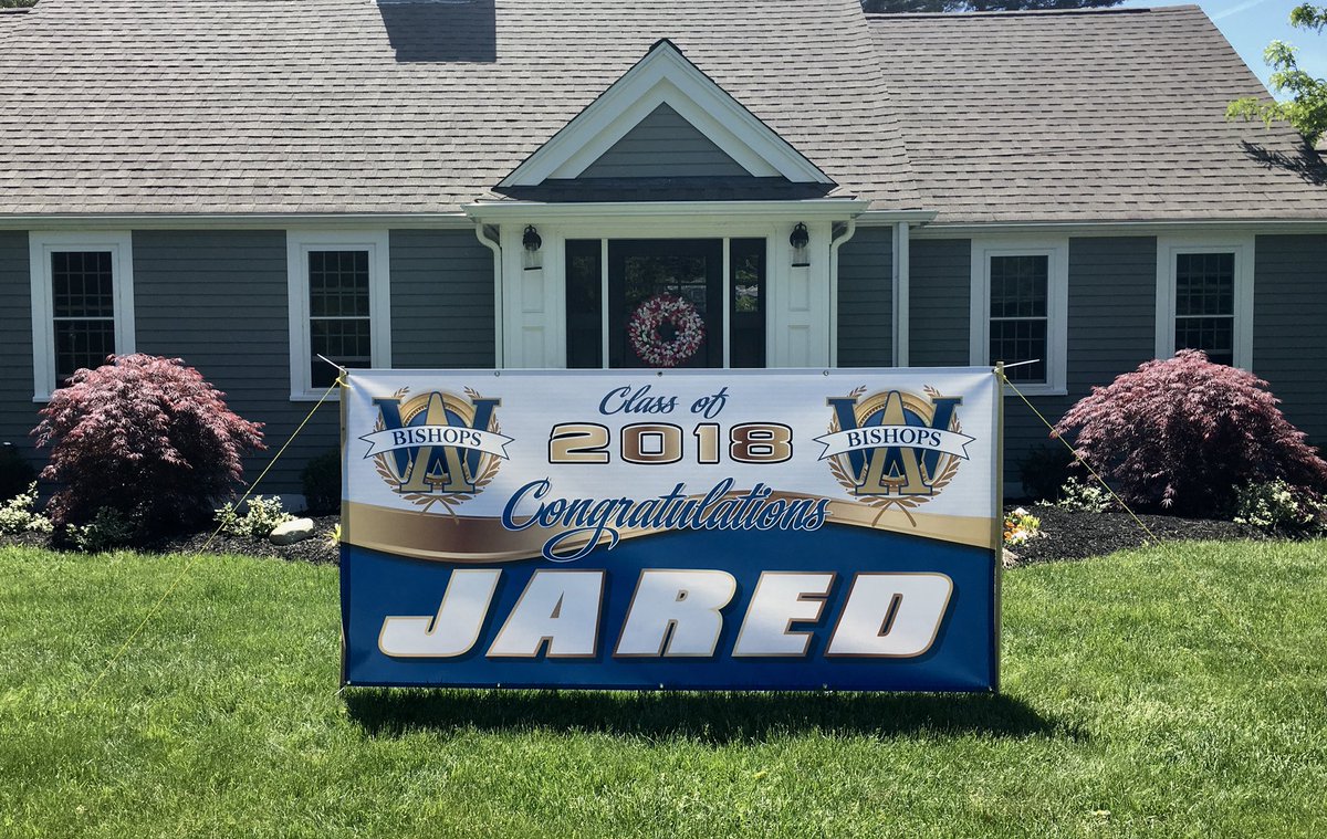 kmshred's tweet photo. New addition to the yard. #SorryJared #AWHS2018 #GoBishops https://t.co/q8jJqJfhSg