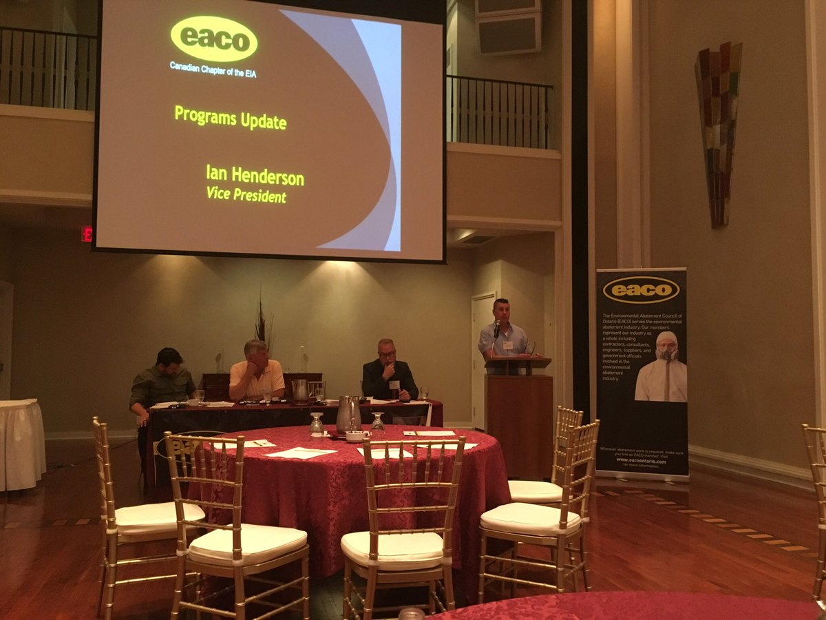 EACCanada's tweet photo. EACO AGM highlights - Ian Henderson @IanHSInc VP of EACO delivering programs update https://t.co/xI1irMA8jC