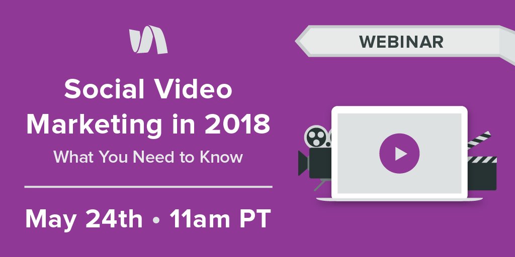 simplymeasured's tweet photo. LIVE NOW: Social Video Marketing in 2018
Hosts: @LLHitz, @mtesmond
Join the webinar: https://t.co/G1eyC9HLhx
Get conversational with the hashtag #SocialVideo2018 https://t.co/viNoBDYfUK