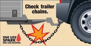 Arizona_DPS's tweet image. It is hot!  It is dry!  Dragging trailer chains is bad!  Chain sparks can cause brush fires.  Be aware and be safe.