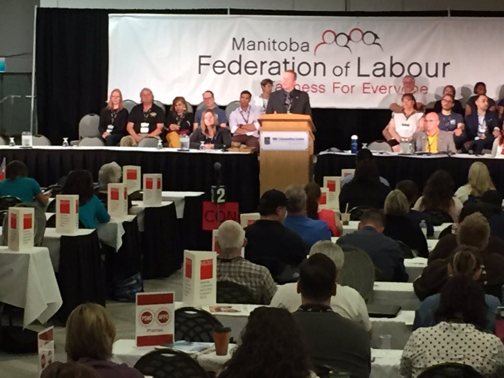 MFLabour's tweet photo. "The Pallister government continues to attack health care and the dedicated workers who provide it" - @KevinRebeck https://t.co/uKMlHOCPTZ