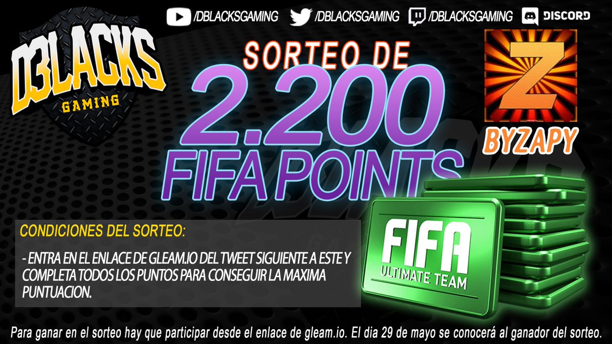 LigaMartillo's tweet photo. 🔱 Ya tenemos nuevo sorteo de #Fifa18!! 

Sorteo de 2.200 FIFA points junto a nuestro amigo @zapyby
Seguir el hilo de este tweet para ver las instrucciones y acceder al enlace del sorteo en gleam

El sorteo acaba el jueves 29 de mayo https://t.co/mcMk4MHTmh