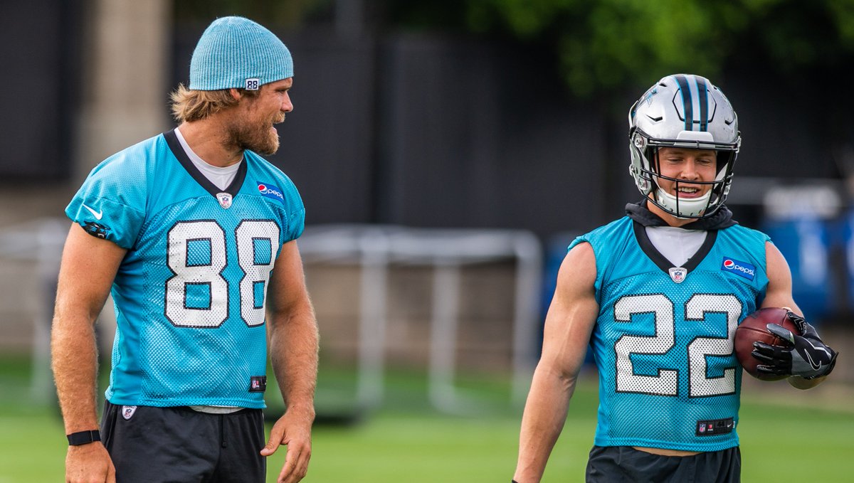 Panthers's tweet photo. Father and son chat 😂 https://t.co/nj8O84G6A8