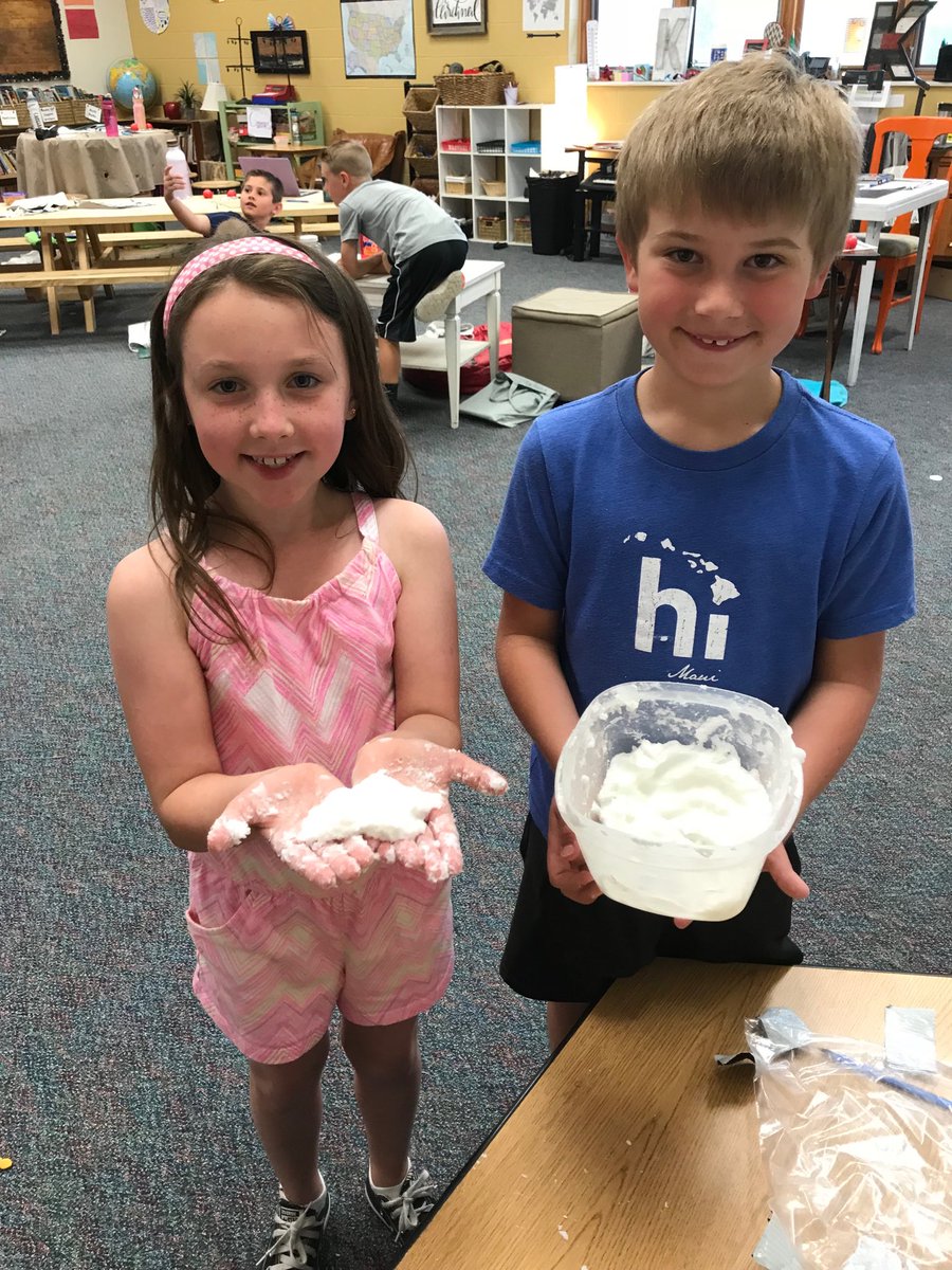 MrsKing2nd's tweet image. Carter and Lea learned about snow and made their own homemade snow! #TCEcardinals #WeatherProject