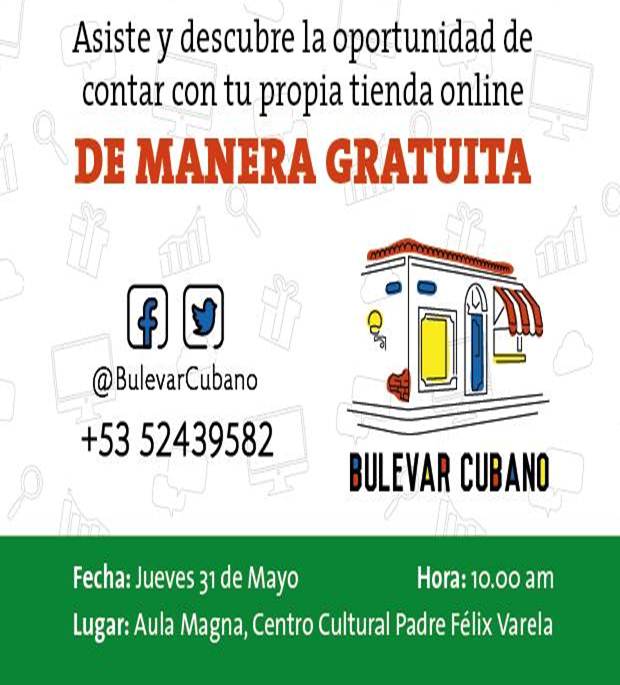 BulevarCubano's tweet photo. Atención #EmprendedoresCubanos! el próximo jueves 31 de mayo estaremos realizando el Lanzamiento Oficial de #BulevarCubano en la #ExpoEmprendimiento 6to. Aniversario. No pierda la oportunidad de expandir su #negocio al mundo digital sin costo alguno. #CubaEmprende #emprendedores https://t.co/yafKHgnfqV