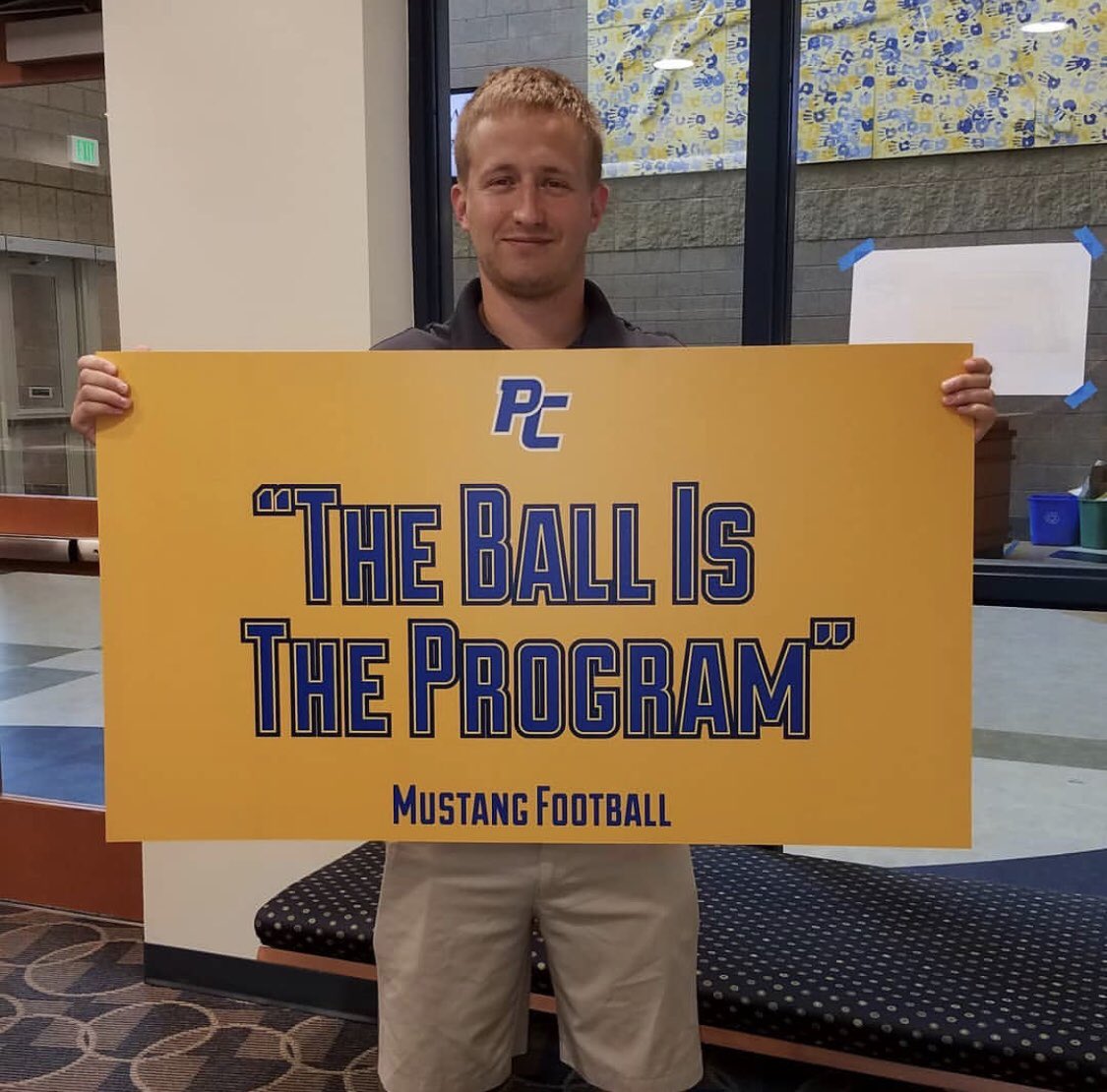 CoachHunterP's tweet image. I said I would take this quote and mentality wherever I went after I left WMU. It’s made it’s way to @PCMustangSports and now it’s there to stay. Take care of the 🏈 and you will win! #theballistheprogram