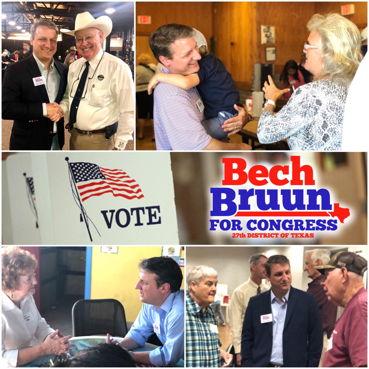 RogerWilliamsTX's tweet photo. Only 4 hours left in the 2018 Primary Runoff Election! I strongly encourage you to cast your vote for Bech Bruun for Texas CD 27. @bechforcongress is a conservative Republican running to represent you in Washington in order to restore faith and trust in our federal government. https://t.co/T33wRFvGpH