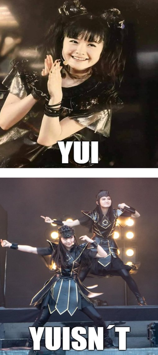 AlbaMetal1982's tweet photo. Copyright de la idea a @SergioBlade 😂😂
#WheresYui #BABYMETAL #SpanishMeme xd https://t.co/6Tu0PC8MCK