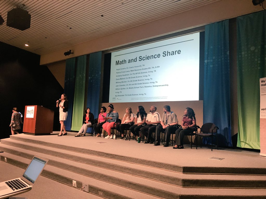DLC_ViNguyen's tweet photo. So proud of @IrvingBowie_MS teachers @WakaBlocker @Mr_Chandler68 @Mrs.Mallard8 on the panel discussing the importance of science and math and integrating STEM activities with other @IrvingISD teachers! #MyIrvingISD #dpvils https://t.co/VIgnIW2hEO