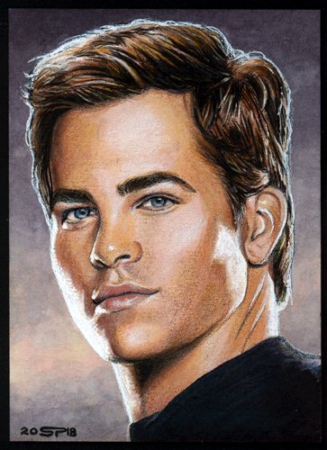 SeanPence's tweet photo. #StarTrek #CaptainKirk #chrispine #sketchcard #sketch Thanks for lookin'! ;) 
https://t.co/mTMkKGUpPD https://t.co/Q45rBGph6m