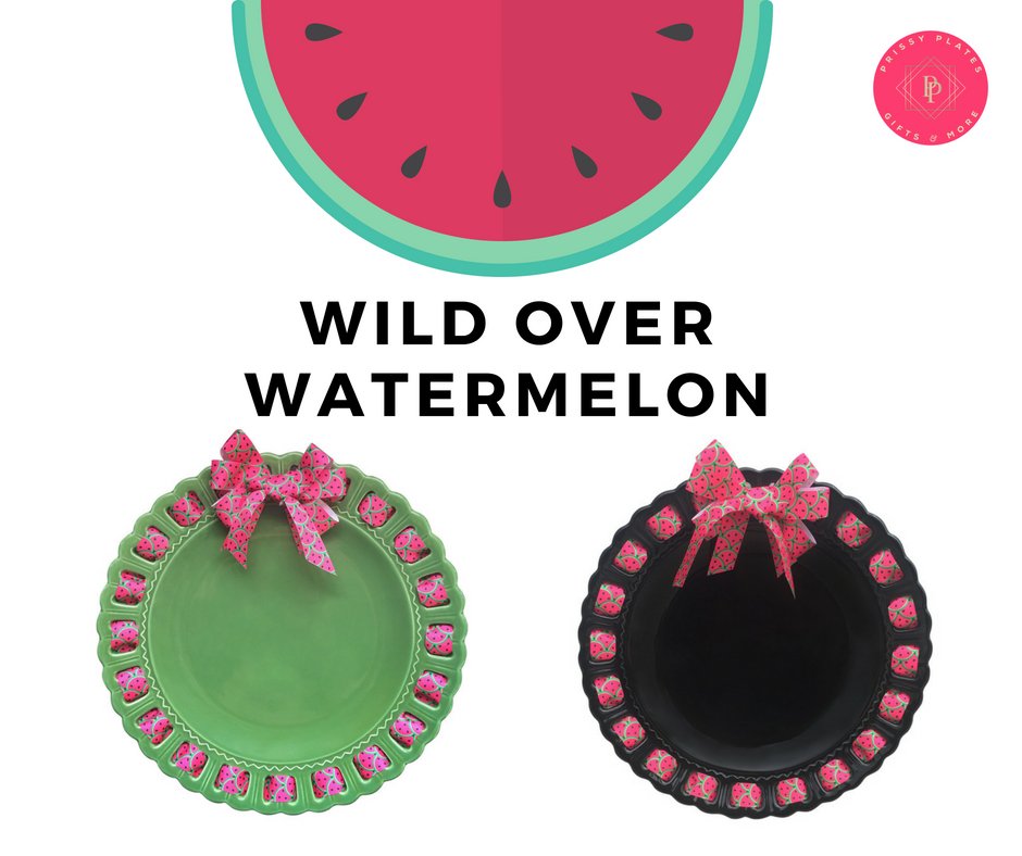 PrissyPlates's tweet photo. We're feeling a little wild over our new watermelon ribbon! https://t.co/VDztViTUE7