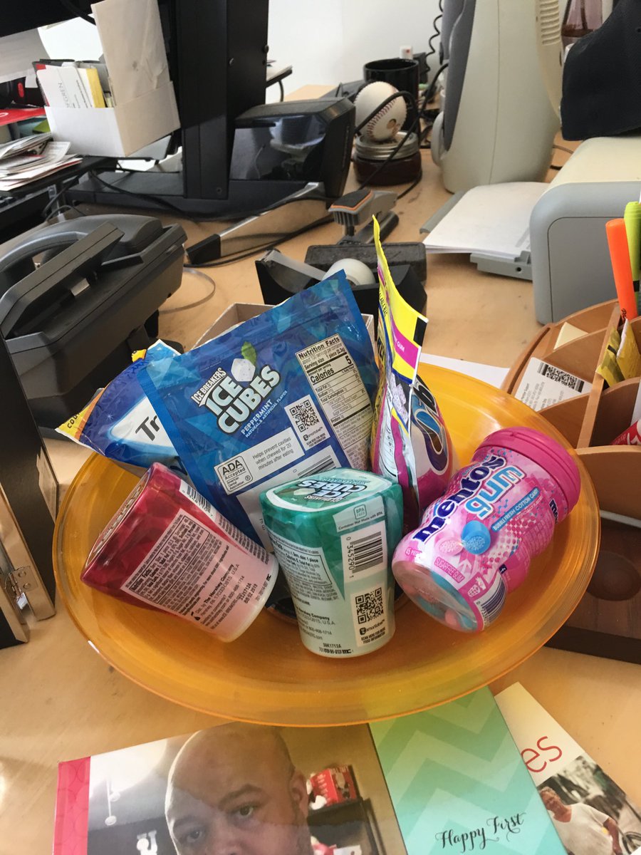 katemoos's tweet photo. Today I completed the ritual replenishment of the gum. @jblakley4444 #mprlife https://t.co/rTXuitJffT