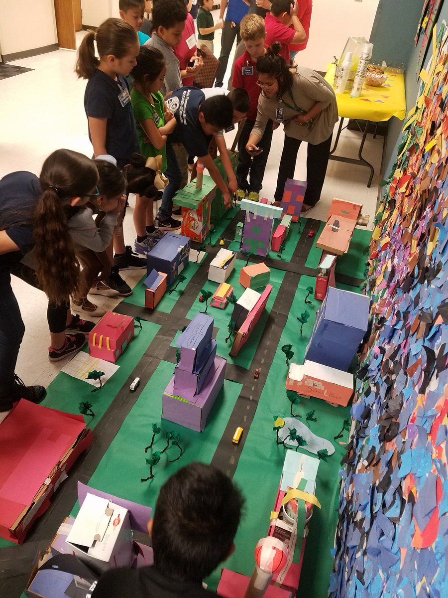 GotMartinMath's tweet photo. GT PEP Showcase featuring communities and geometric figures. Students did a great job of building and planning their community! @Martin_Mustangs @AliefISD https://t.co/HO8M9iBL0y