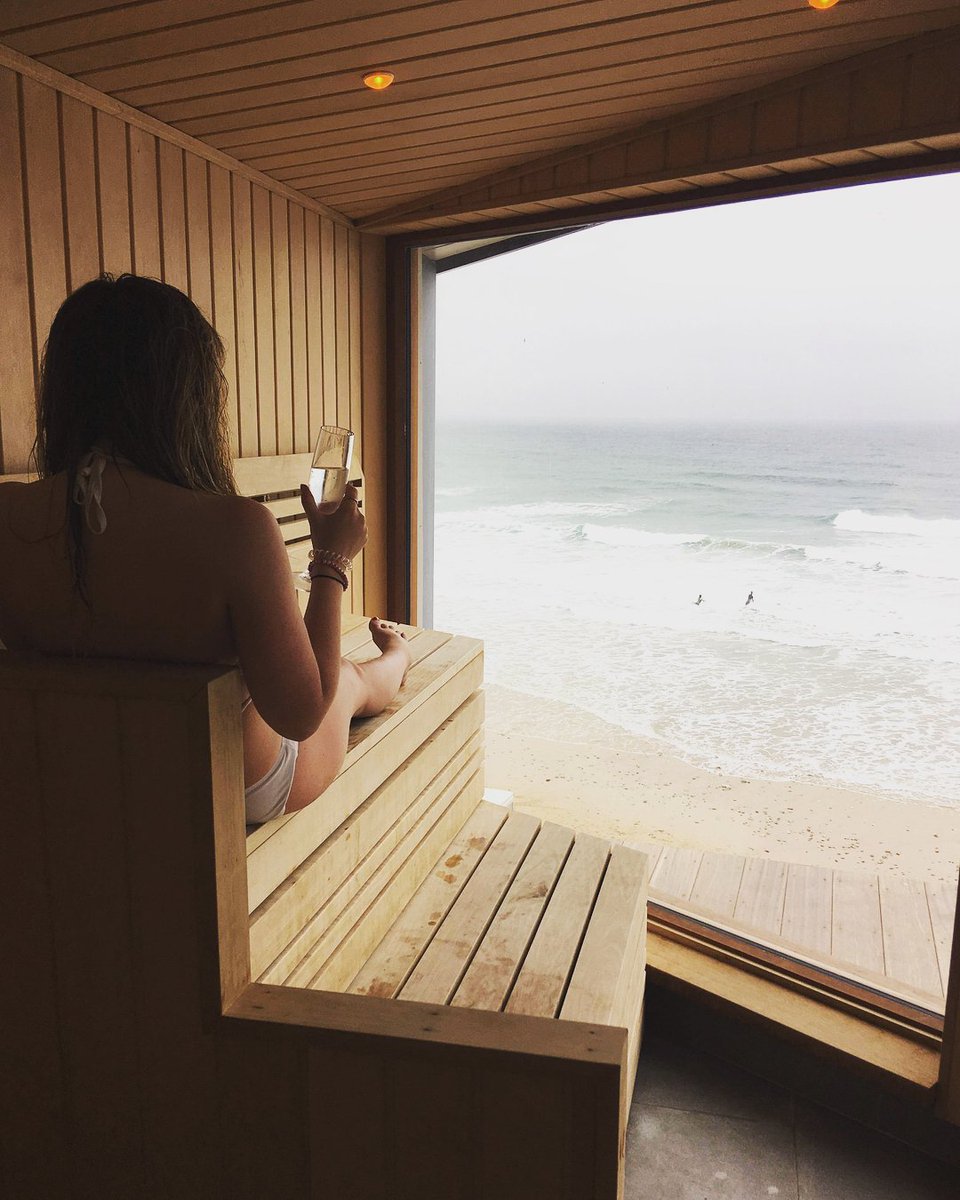 WatergateBay's tweet photo. If you haven't been to Watergate Bay since March, you might not have seen our most recent addition. Our timber sauna. One more sea-view place to relax, hidden away in the hotel. Thank you to @joanneeee_x on Instagram for this image. Blissful hotel stay with wonderful people🌸☀️ https://t.co/KcYphvSEx7