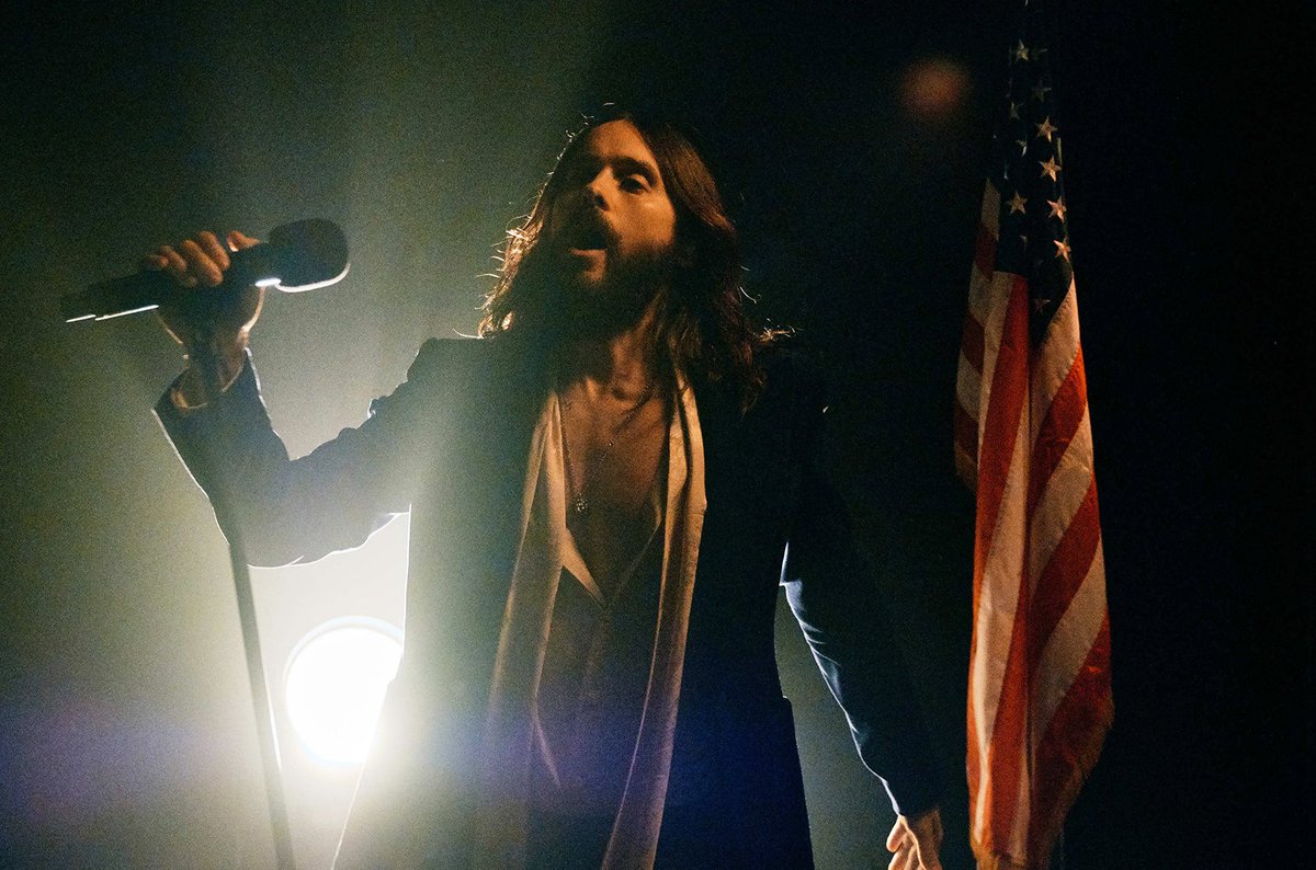 billboard's tweet photo. Thirty Seconds to Mars employ Trump &amp; Kim Jong-un impersonators for "Late Late Show" performance https://t.co/T5pgZtqPZ4 https://t.co/EJ7KK6eXXa