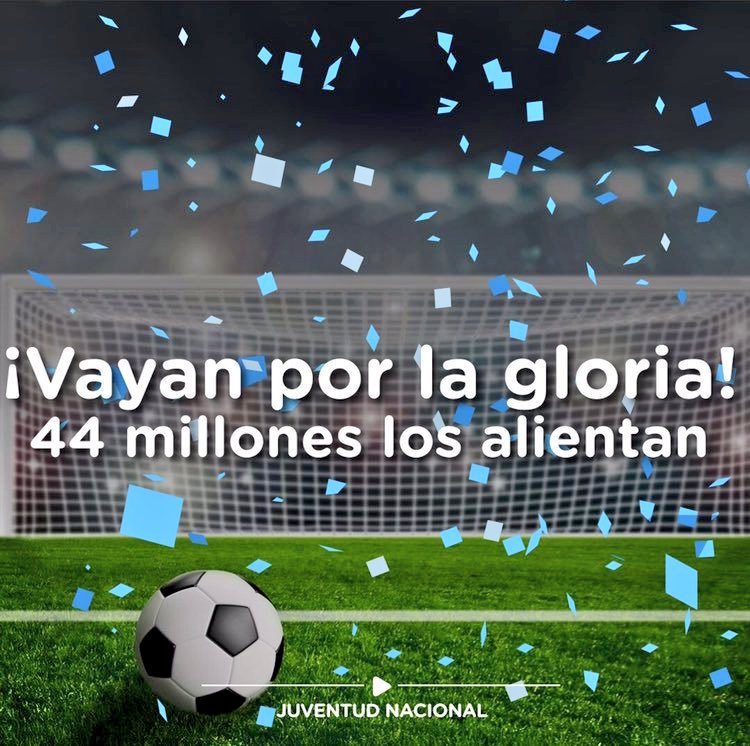 ElbaBazan's tweet photo. ¡Vamos por la gloria Argentina!   
#ElAlientoDeTodos   está con ustedes... 💪⚽️🇦🇷 https://t.co/wq41WxxXBM
