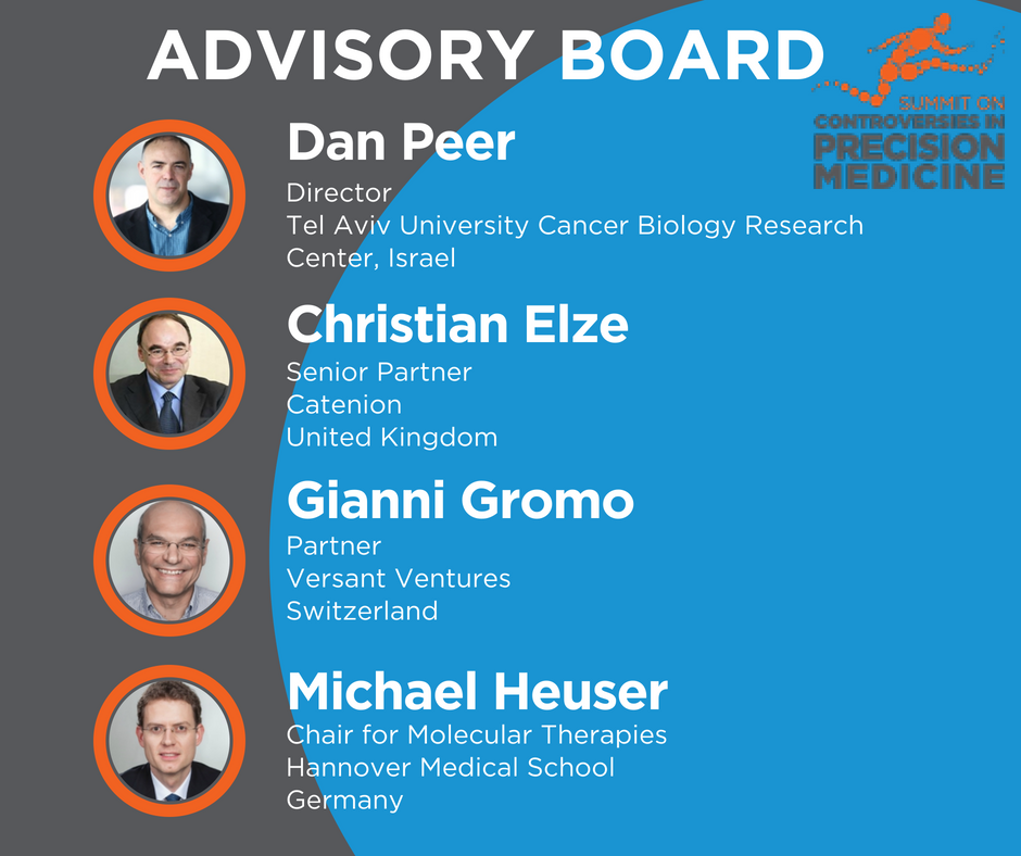 PrecisionDrugs's tweet photo. Under the leadership of Dan Peer, Christian Elze, Gianni Gromo 
and Michael Heuser the Summit will explore provocative scientific debates on precision medicine.  
Register and save: https://t.co/rSaVQEr3kw 
#PrecisionMedicine #CPMed18 #TargetedTherapy #healthdata #ASCO2018 https://t.co/AoPbkmHG34