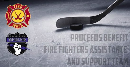 FireRescueSC's tweet photo. Myrtle Beach Fire Department will play the Charleston Enforcers Hockey Team on Friday, June 15th, at 9:30pm to benefit SCFAST | Event will be at the Plex/HiWire in Irmo. Make plans to come out and support this cause. https://t.co/xAFkESqp9c #SCRF18 https://t.co/fqsF8YNJhB