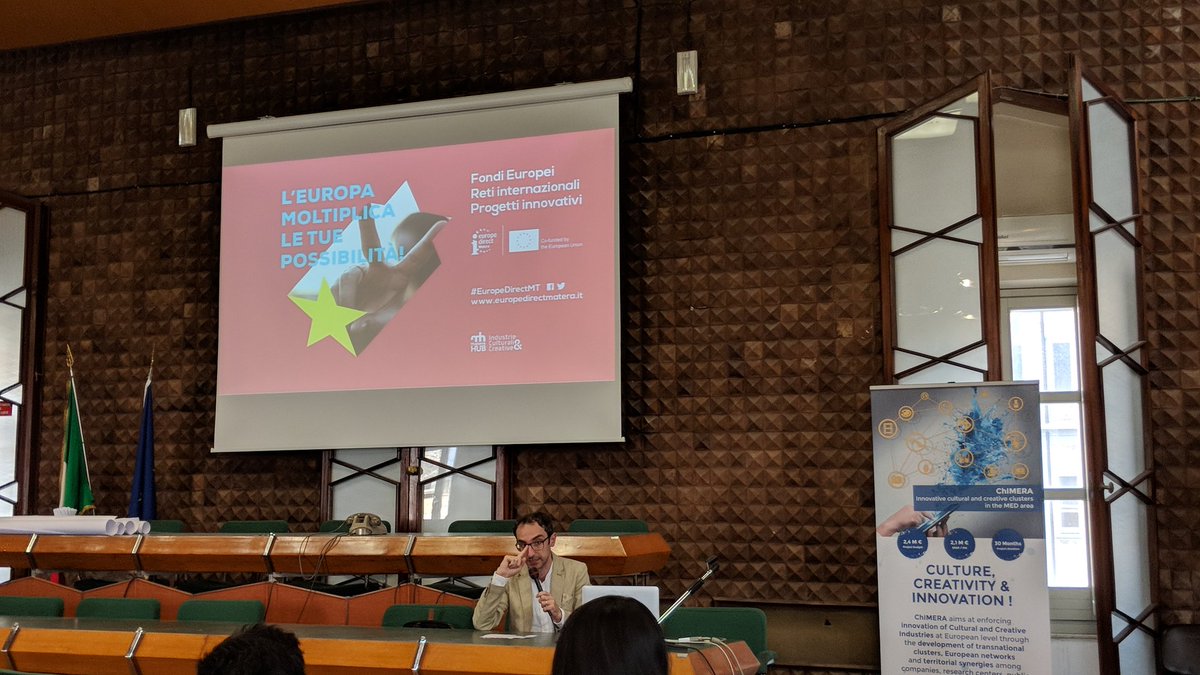 PiazzaEuropaMT's tweet photo. @RaffaeleVitulli presenta nel #bootcamp di @ChIMERA_med #EuropeDirectMT e le attività a supporto del territorio per promuovere l #Europa @europainitalia @materahub https://t.co/XKSbBSjf8u
