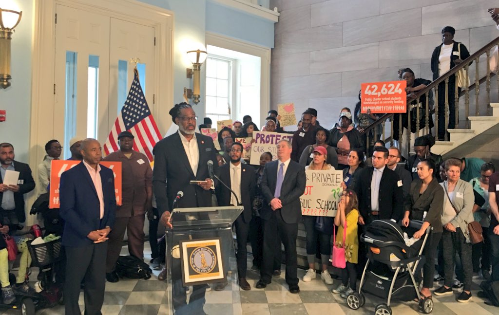 rc4bk's tweet photo. NYC can no longer afford to play favorites with our students’ security. Today I was proud to take a stand with @BPEricAdams, @CMReynoso34, parents, &amp; educators for student safety at ALL schools in our city. https://t.co/V1ddRn8ZWB