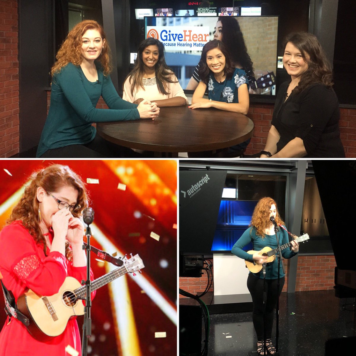PauleenLe's tweet photo. So much fun having @mandyharvey in our studio this AM! Her performance last summer on @AGT was my FAVORITE! Don’t forget to check out her concert tonight @C2GMusicHall benefiting @GiveHearClinic and tune in tomorrow from 5-7AM for our interview and a special performance! https://t.co/9mPKCI8tRI